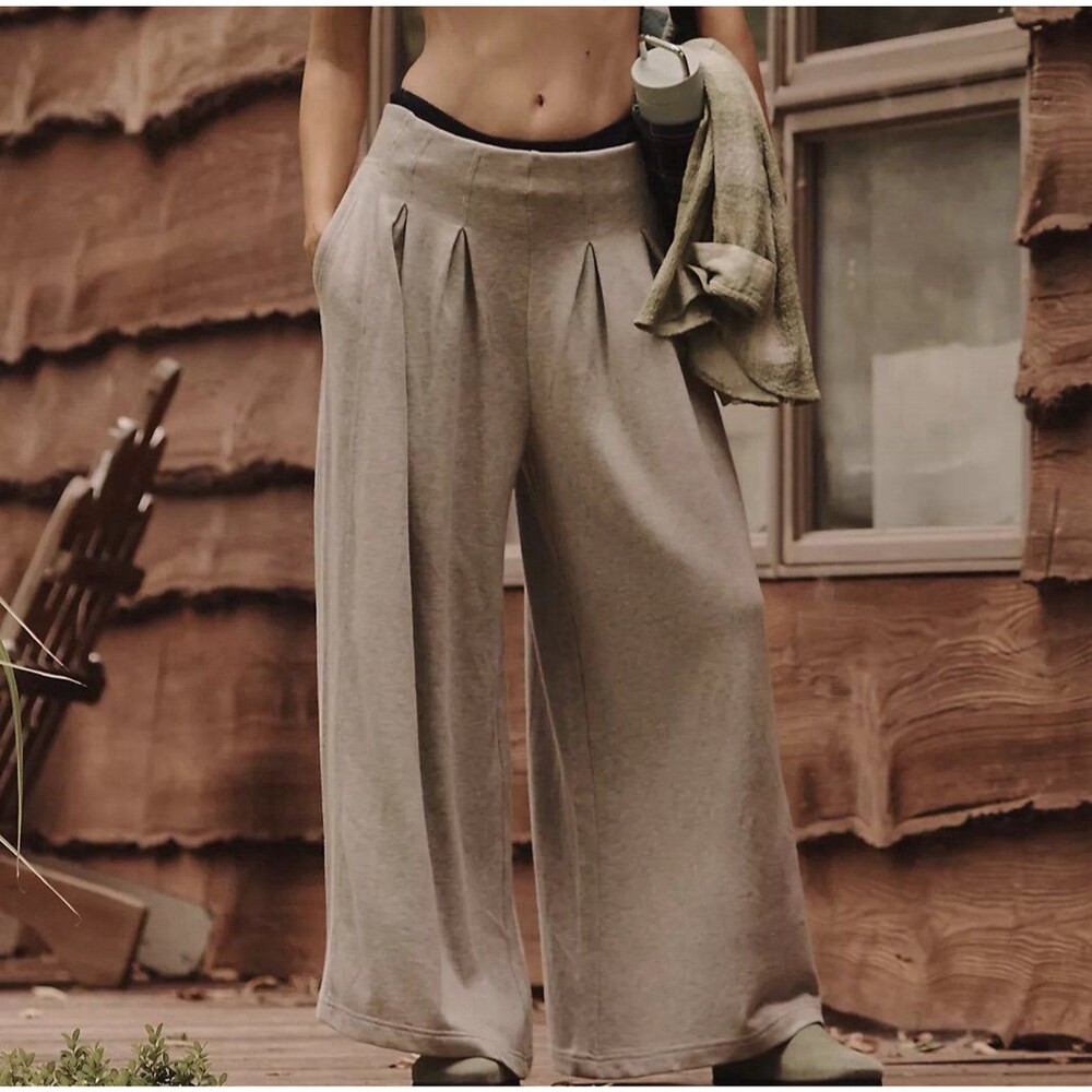 Anthropologie Daily Practice Fifth Position High Rise Trouser Wide Leg Small